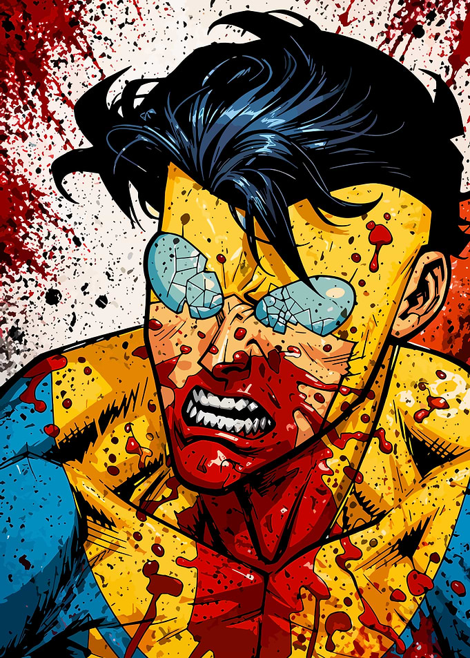 Invincible Covered Blood