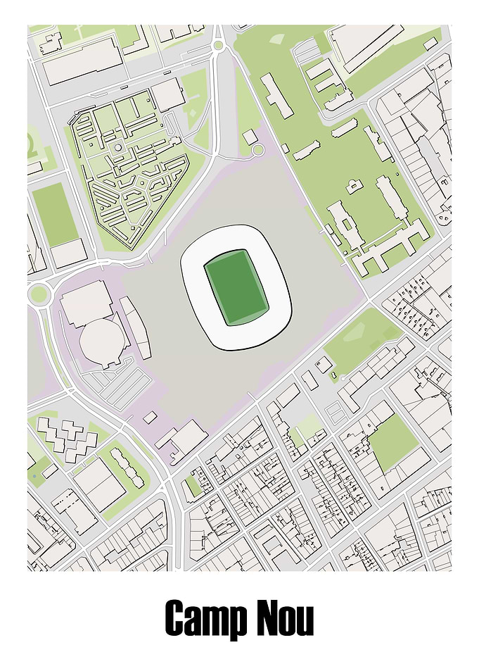 Camp Nou Stadium Map