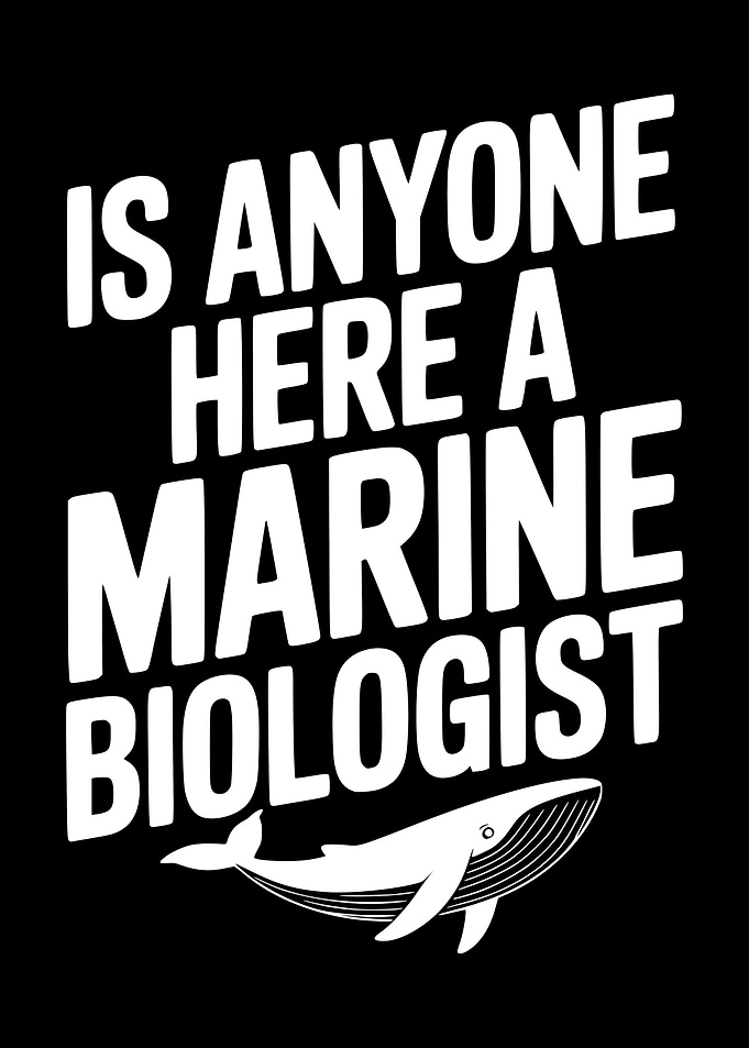 Marine Biologist Whale Text Art