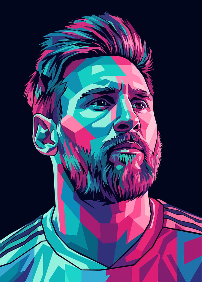 Lionel Messi Pop Art Portrait