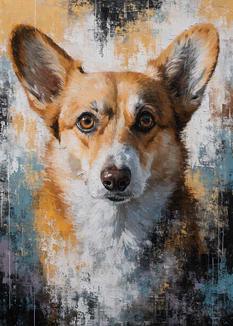 Corgi Portrait Painting