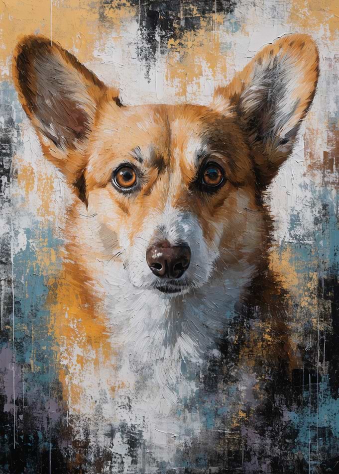Corgi Portrait Painting
