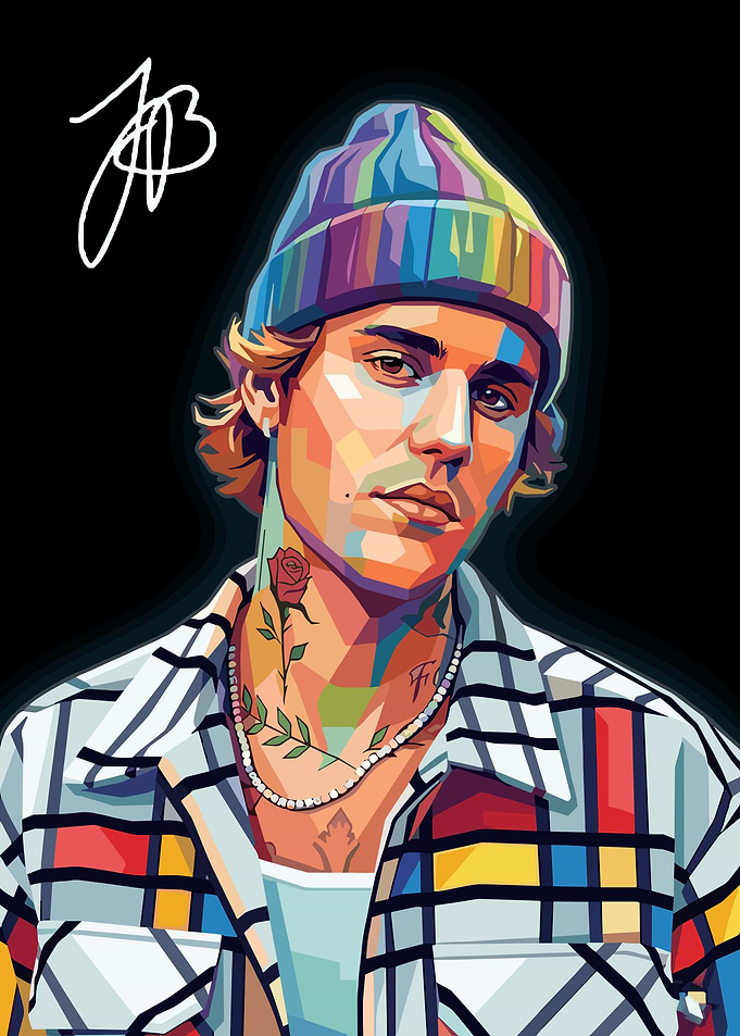 Justin Bieber Pop Art Portrait