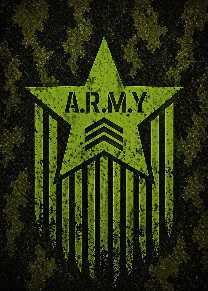 Army Star Emblem with Camouflage