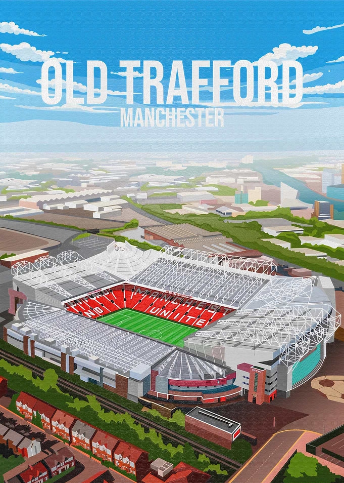 Old Trafford Manchester Stadium Art