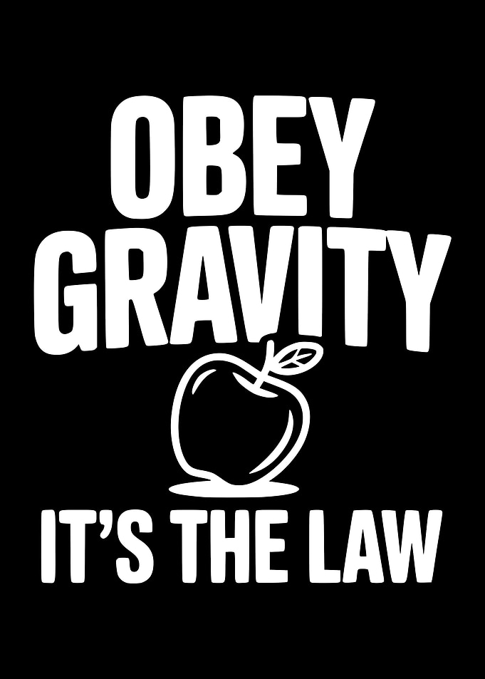 Obey Gravity It's The Law Apple