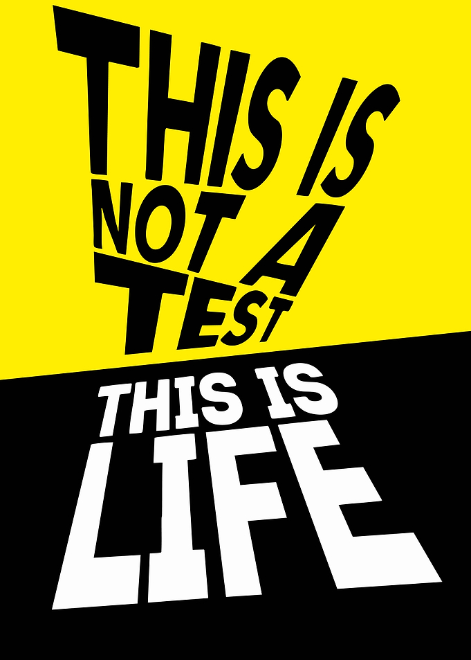 This Is Not A Test This Is Life Poster