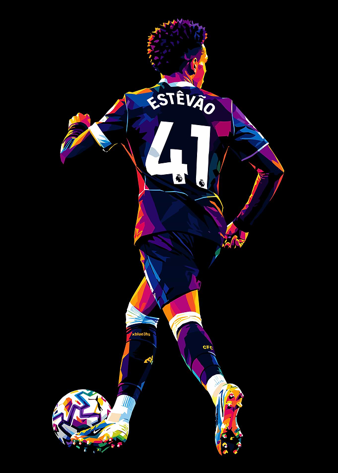 Footballer Estevão 41 WPAP Art