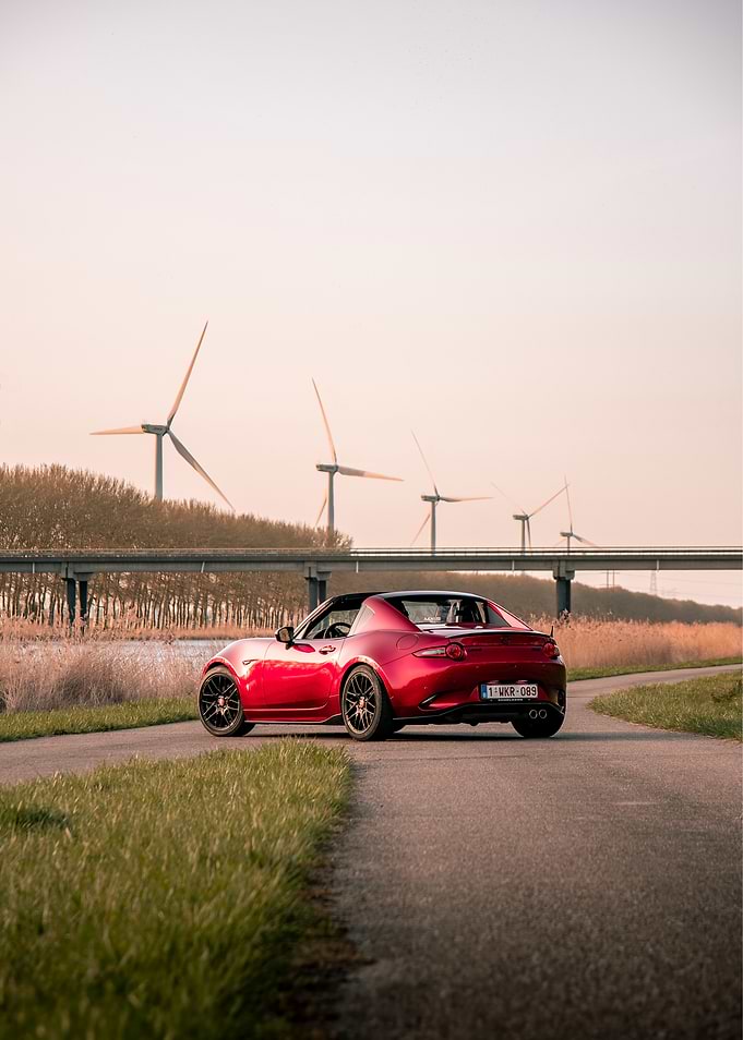 Red Mazda MX-5 on a Road