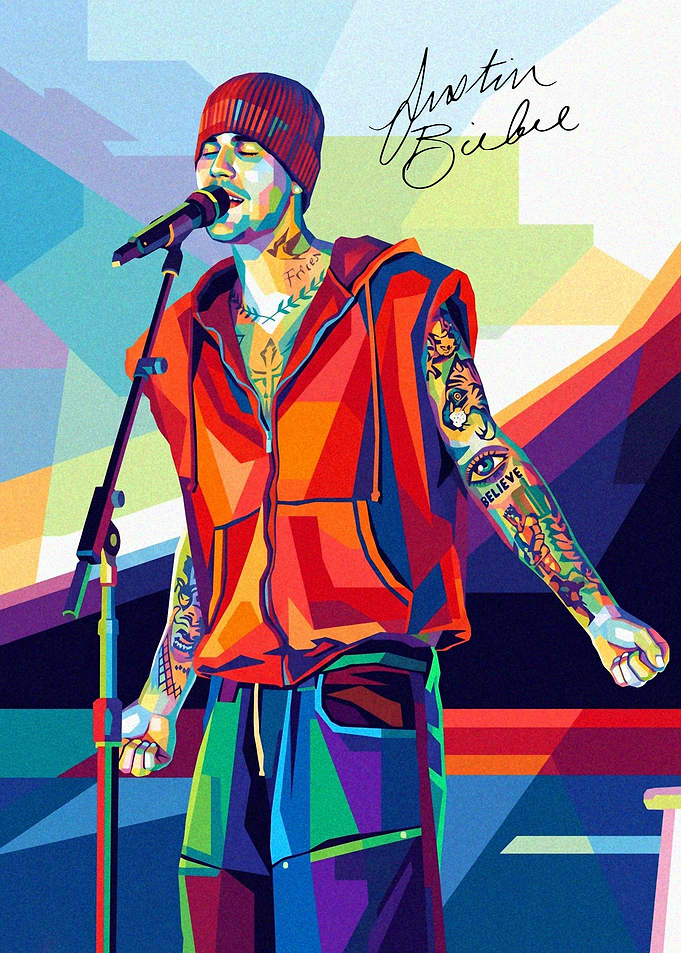 Justin Bieber Pop Art Portrait
