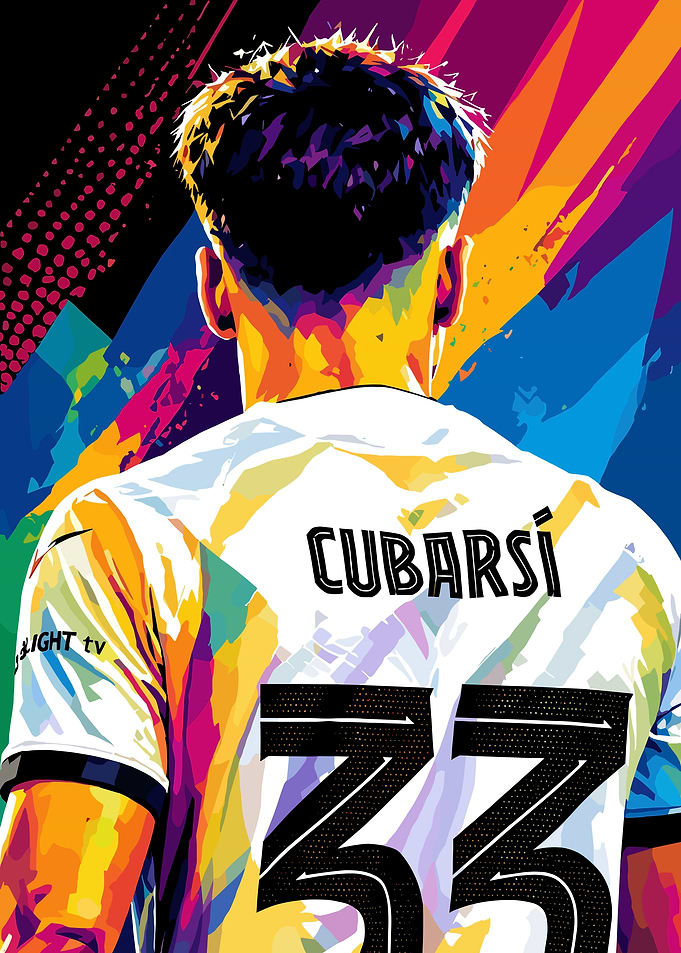 Football Player Cubarsi 33 WPAP Art