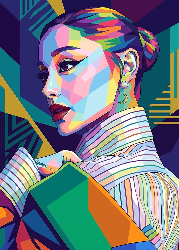 Ariana Grande Pop Art Portrait