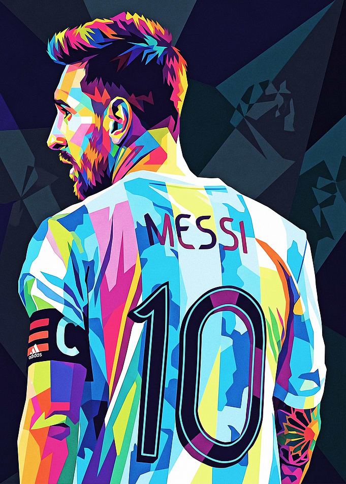 Lionel Messi Pop Art Portrait