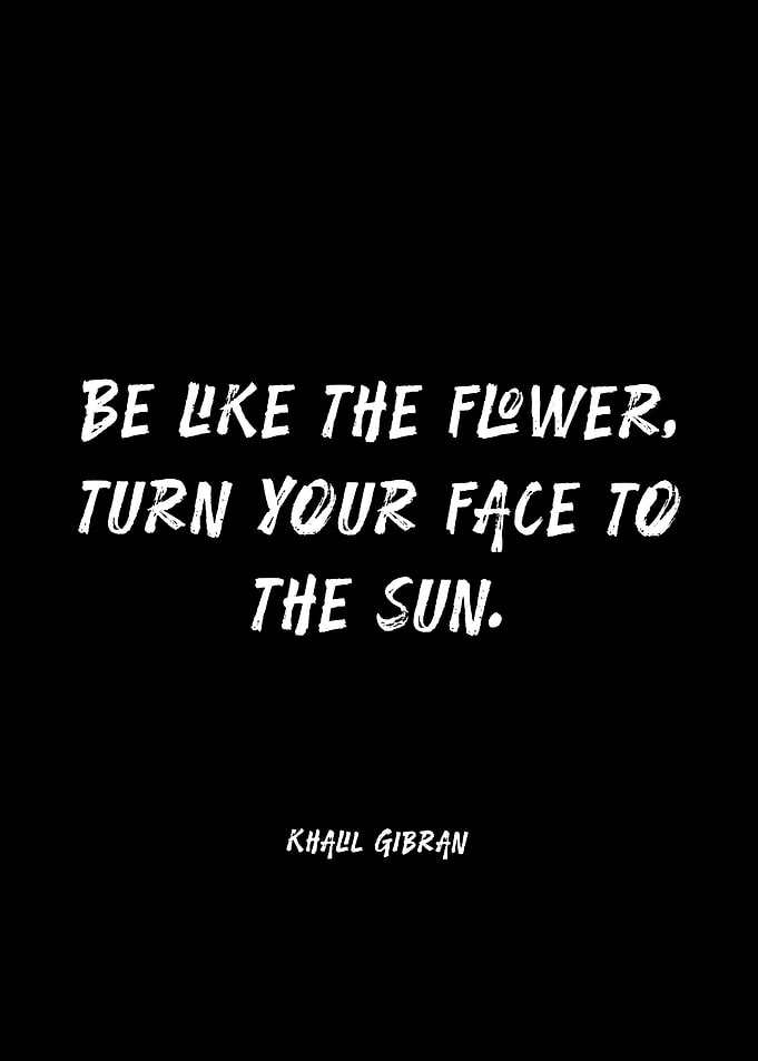 Be Like the Flower Quote