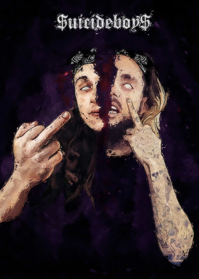 Suicideboys Split Face Artwork