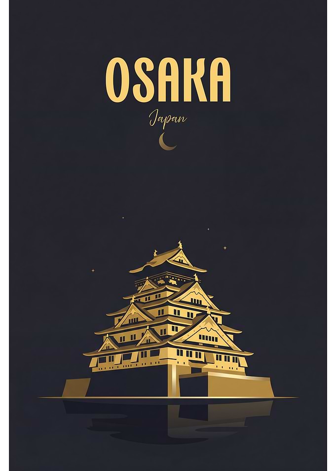 Osaka Castle Japan Poster