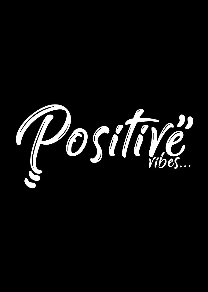 Positive Vibes Text Art