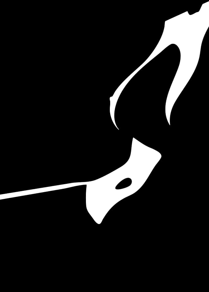 Woman on Black Background