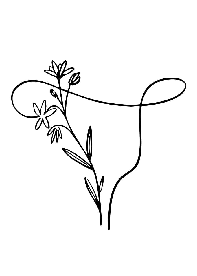 Minimalist Floral Line Art