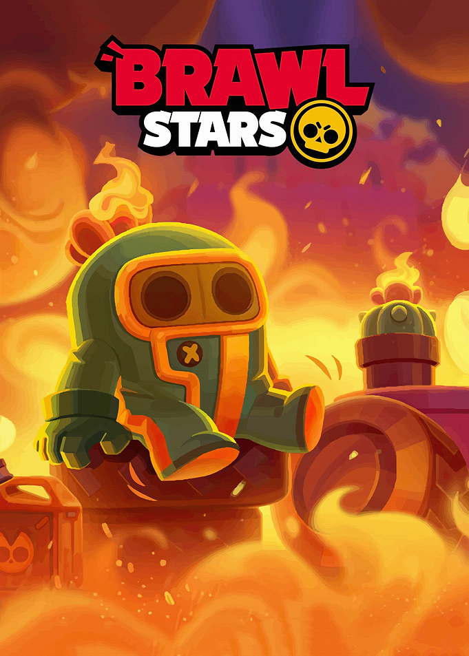 Brawl Stars Spike in Fiery Environment
