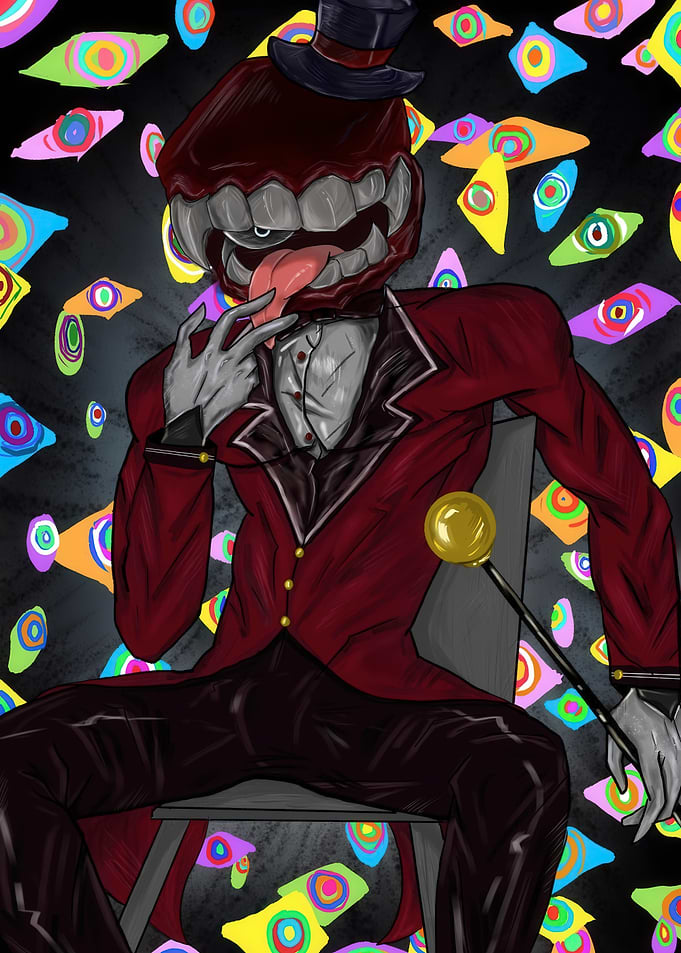Surreal Character with Many Eyes