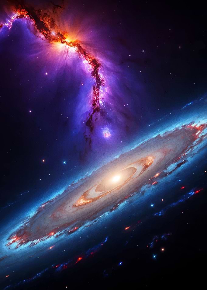 Cosmic Galaxy and Nebula