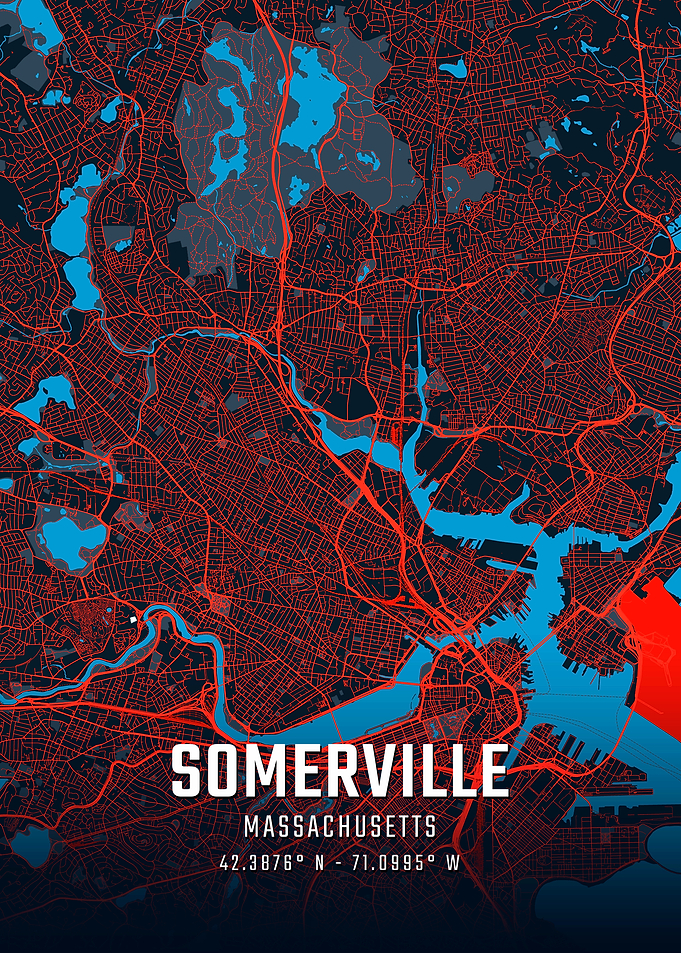 Somerville Massachusetts City Map