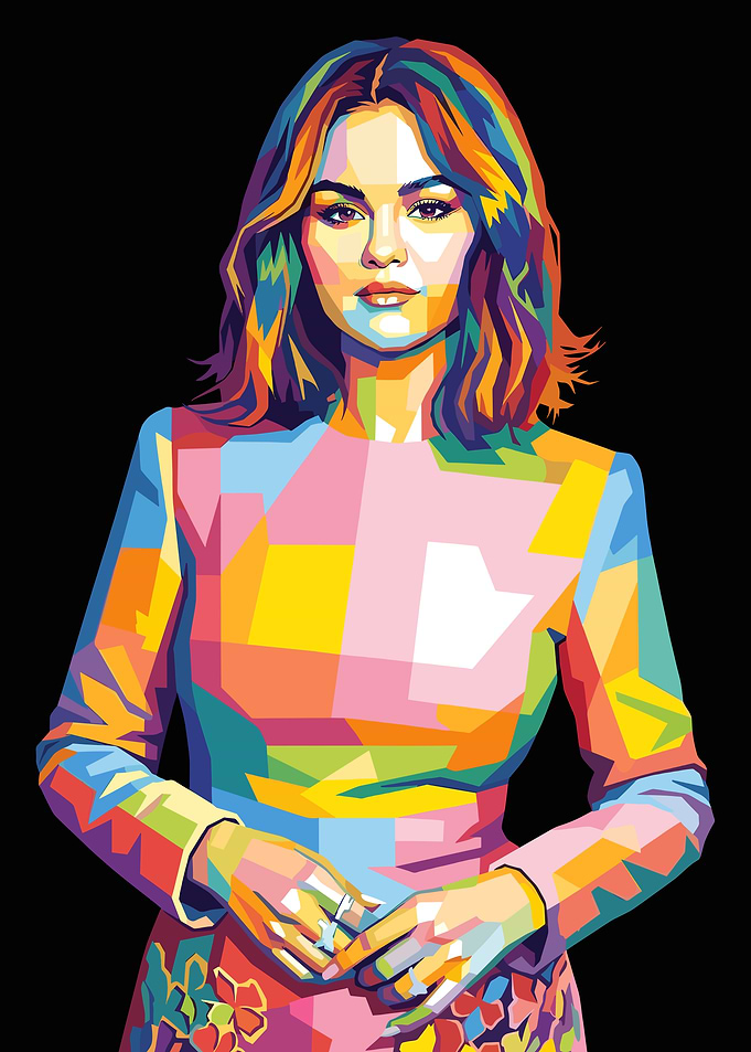 Selena Gomez Pop Art Portrait