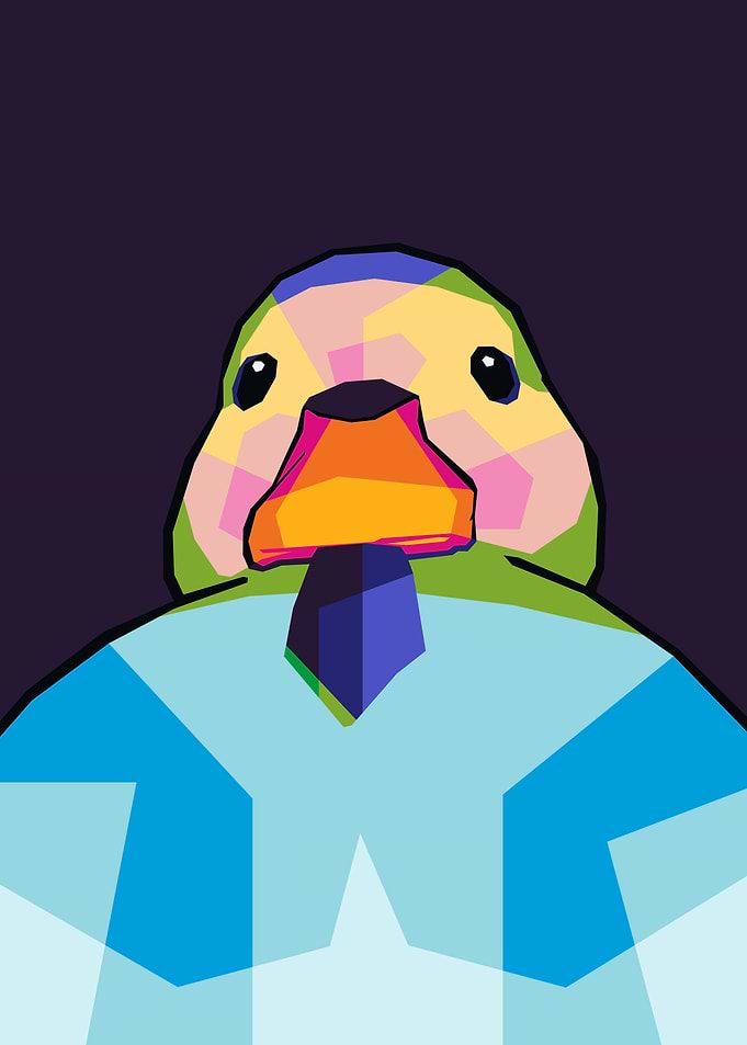Pop Art Duck in a Suit