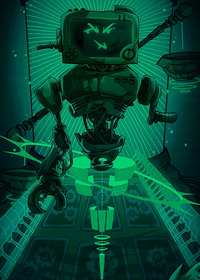 Robot with a screen for a head
