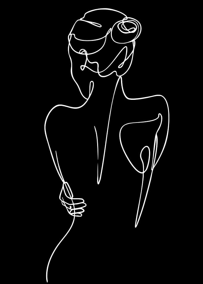 Minimalist Line Art of a Woman