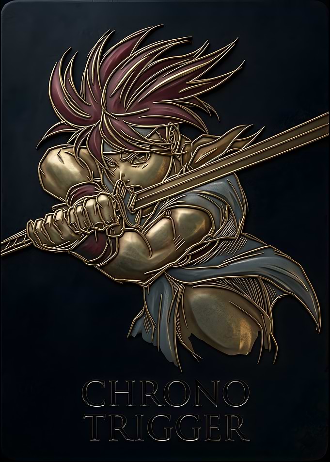 Chrono Trigger Metal Relief Art