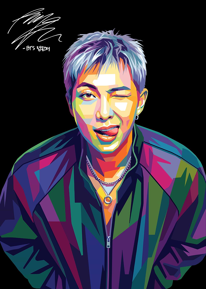 BTS RM Pop Art Portrait