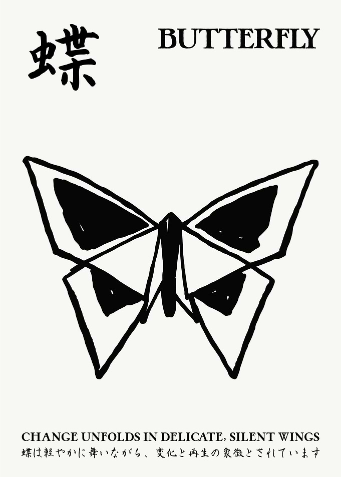 Japanese Butterfly Change Print