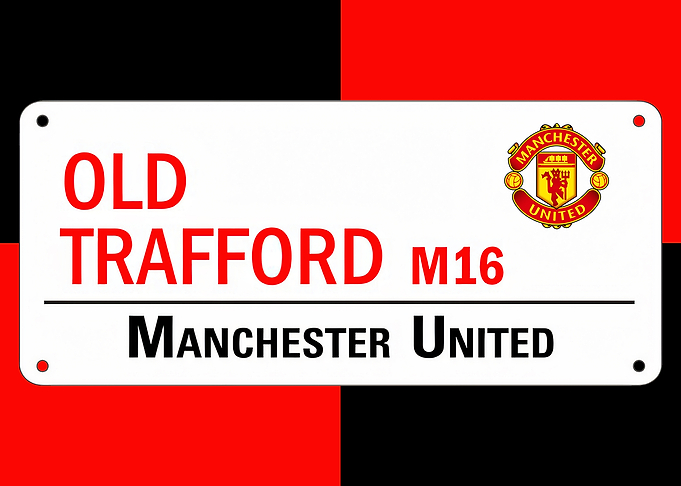 Manchester United Old Trafford Street Sign