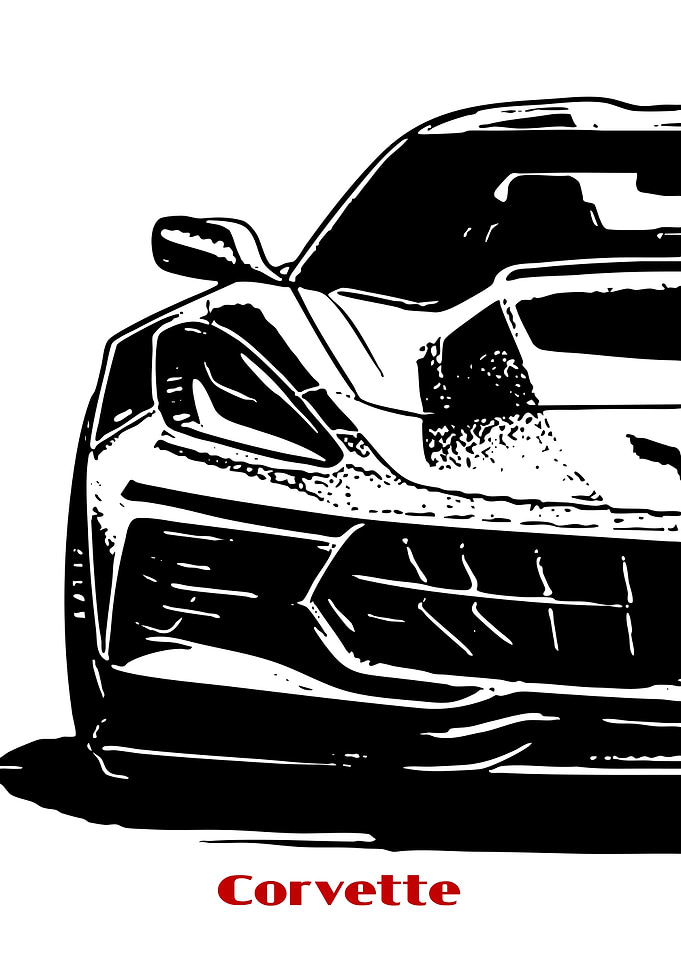 Corvette Car Illustration