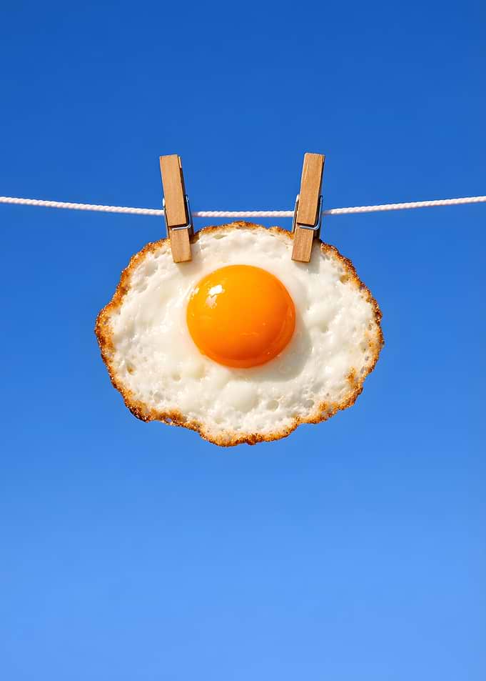 Fried Egg on Clothesline