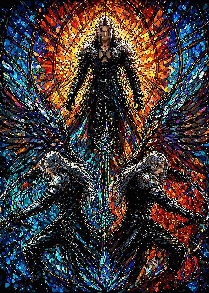 Sephiroth Stained Glass Art
