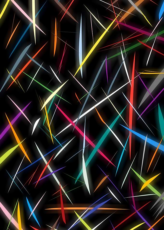 Abstract Neon Light Streaks