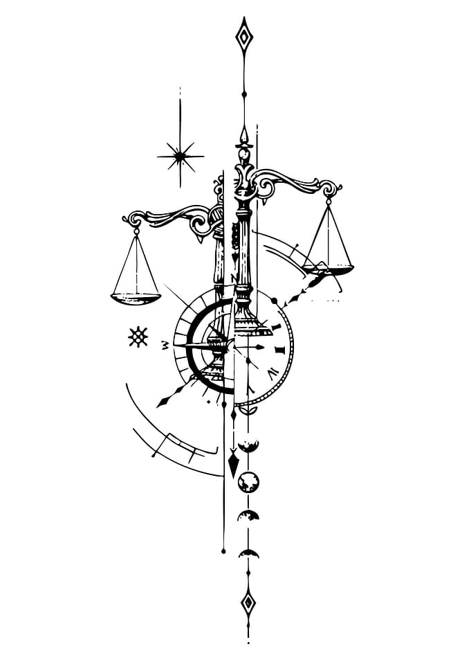 Astrological Scales and Celestial Clock
