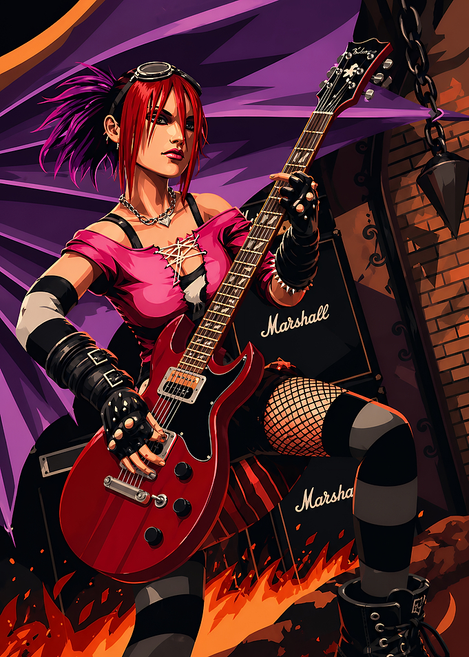 Judy Nails with Marshall Amps