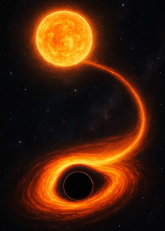 Black Hole Accreting a Star