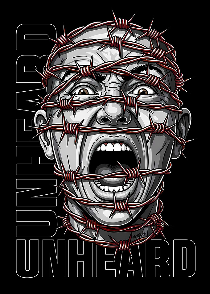 Man screaming