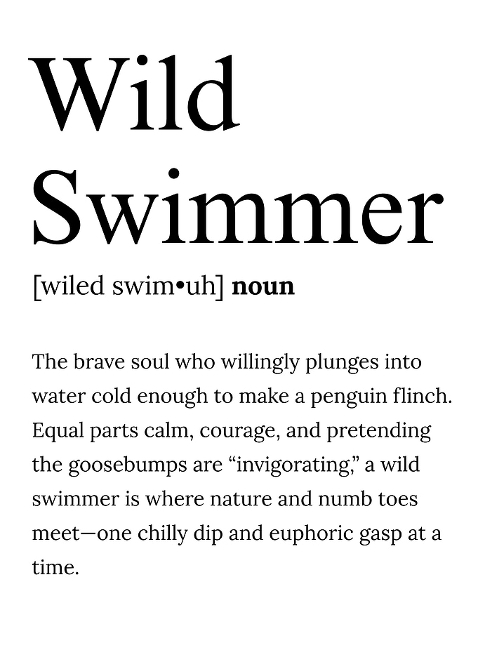 Wild Swimming Underwater Adventure Definition