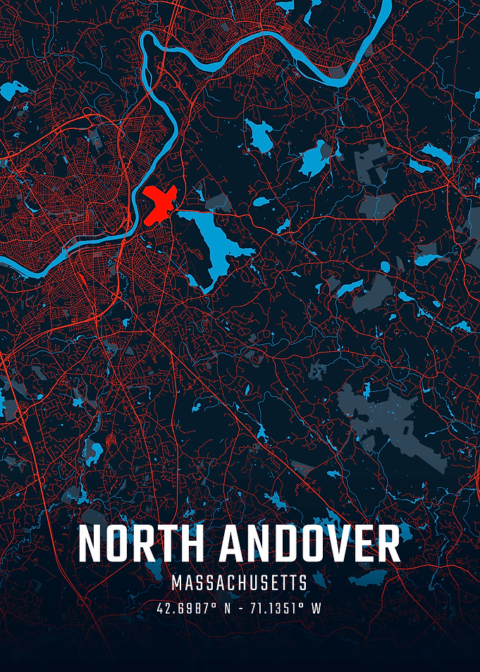North Andover Massachusetts City Map