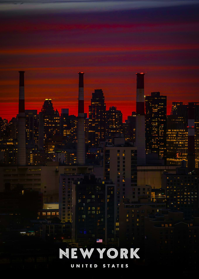 New York City Skyline at Sunset