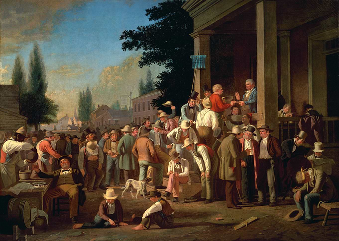 Election Day Scene in a Town Square