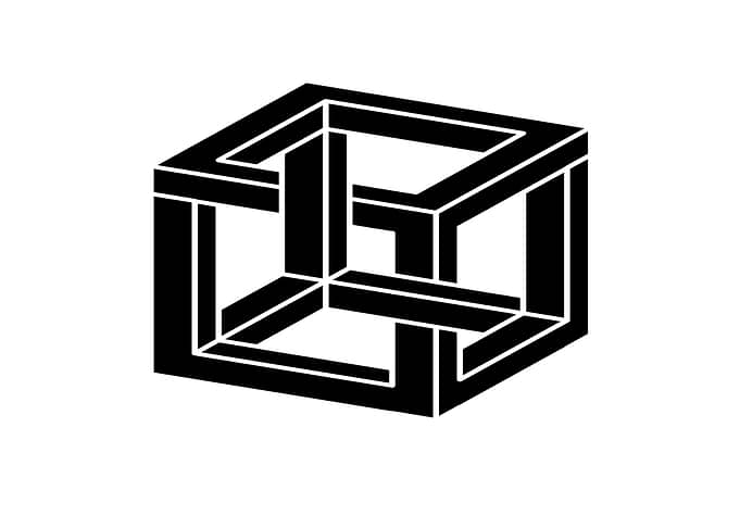 Impossible Cube Optical Illusion