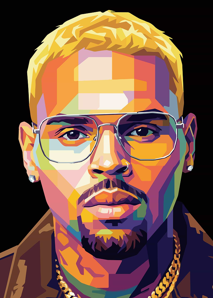 Chris Brown Pop Art Portrait