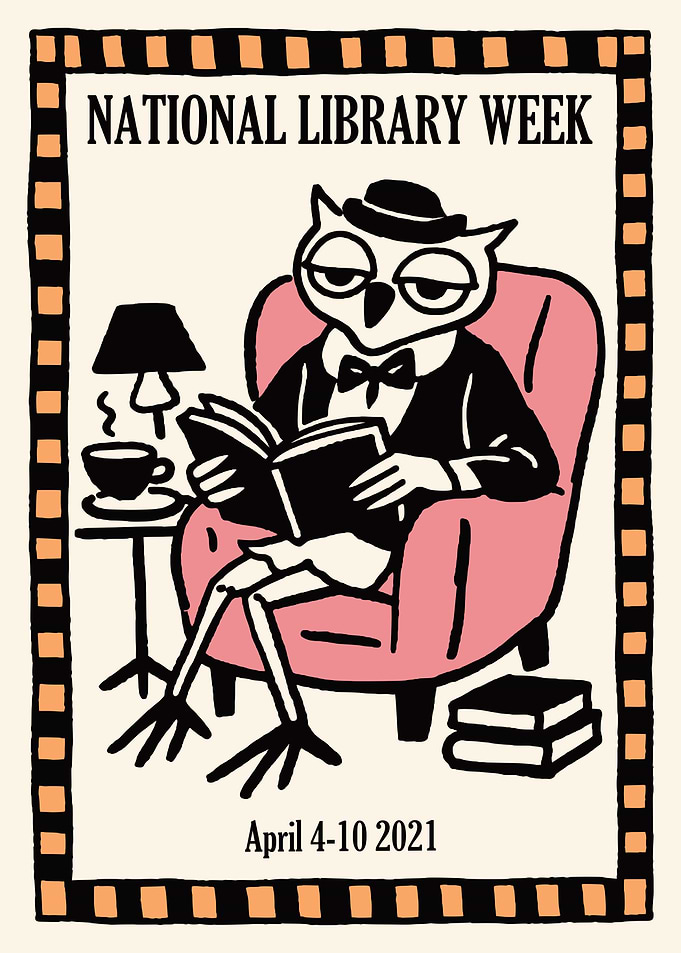 Library Week Owl Poster